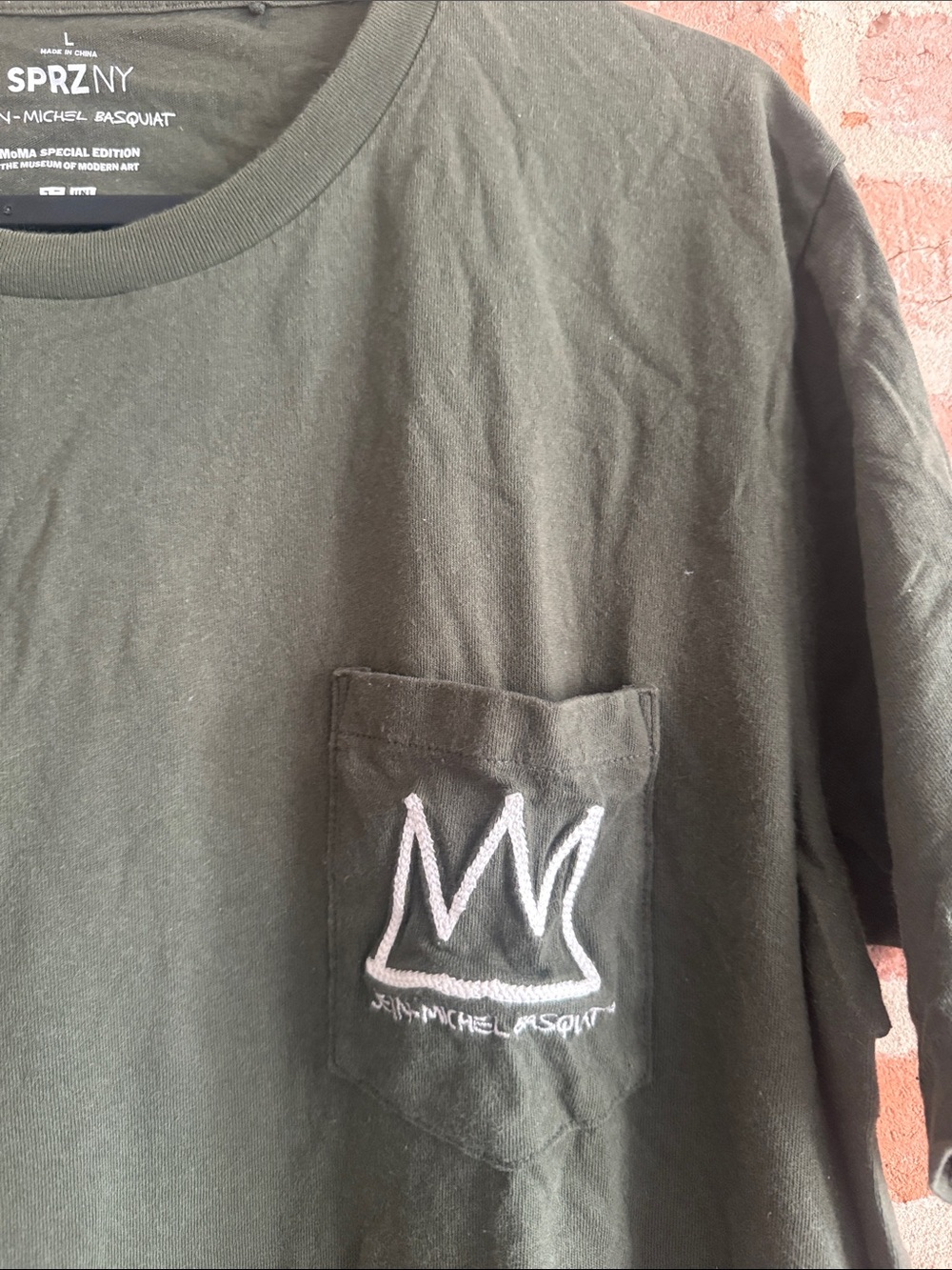 Uniqlo SPRZ NY Jean-Michel Basquiat Black Short Sleeve Pocket Tee
